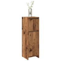Badkamerkast 30x30x95 cm bewerkt hout oud houtkleurig
