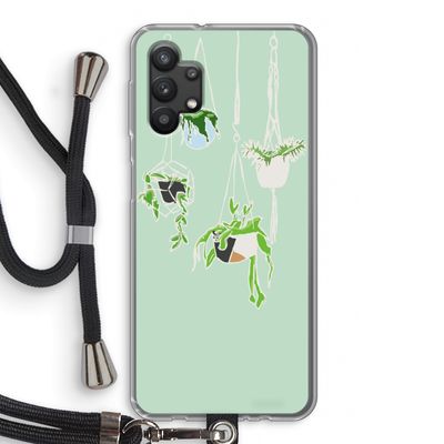 Hang In There: Samsung Galaxy A32 5G Transparant Hoesje met koord