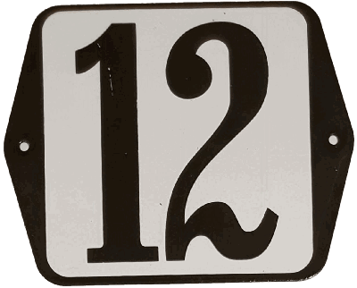 Huisnummer standaard nummer 12 - Warentuin mix