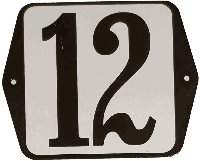 Huisnummer standaard nummer 12 - Warentuin mix