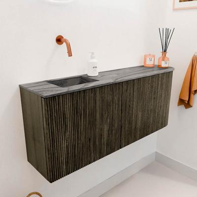 Toiletmeubel Mondiaz Joya Dlux | 101.6 cm | Meubelkleur Shadow | Faye wastafel Sombra Wasbak Links | Zonder kraangat(en)