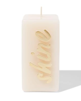 HEMA Kaars 12.5cm &apos;shine&apos; crème