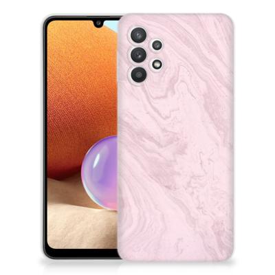 Samsung Galaxy A32 4G | A32 5G Enterprise Editie | TPU | Siliconen hoesje | Marble Pink - Origineel Cadeau Vriendin