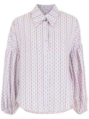 Olympiah chemise rayée à perles - Blanc