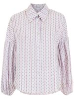 Olympiah chemise rayée à perles - Blanc