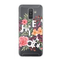 Hello in flowers: Samsung Galaxy A6 Plus (2018) Transparant Hoesje