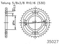 ESJOT Chain wheel 530 41z steel black