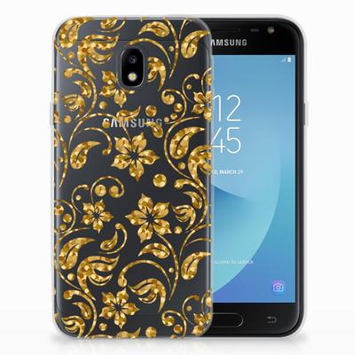 Samsung Galaxy J3 2017 | TPU Case | Gouden Bloemen Samsung Galaxy J3 2017 | TPU Case | Gouden Bloemen