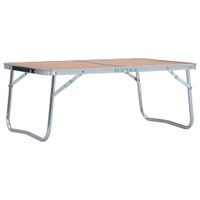 Campingtafel inklapbaar 60x40 cm aluminium bruin