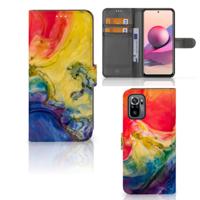 Hoesje Xiaomi Redmi Note 10S | 10 4G | Poco M5s Watercolor Dark | Portemonnee hoesje