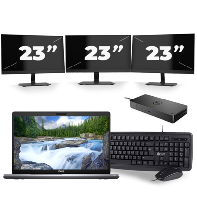 Dell Latitude 5510 - Intel Core i5-10e Generatie - 15 inch - 8GB RAM - 256GB SSD - Windows 11 + 3x 23 inch Monitor Dell Latitude 5510 - Intel Core i5-10e Generatie - 15 inch - 8GB RAM - 256GB SSD - Windows 11 + 3x 23 inch Monitor