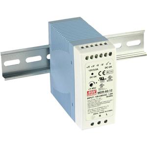 MW Mean Well MDR-60-12 DIN-rail netvoeding 12 V/DC 5 A 60 W Aantal uitgangen: 1 x Inhoud: 1 stuk(s)