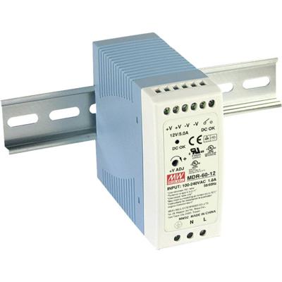 MW Mean Well MDR-60-12 DIN-rail netvoeding 12 V/DC 5 A 60 W Aantal uitgangen:1 x Inhoud 1 stuk(s)