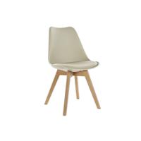 Stoel DKD Home Decor 48 x 54 x 82 cm Beige Polypropyleen Beukenhout
