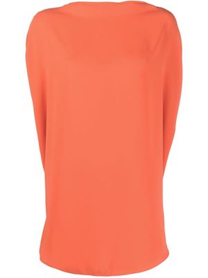 MM6 Maison Margiela blouse sans manches à col montant - Orange