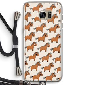 Pony: Samsung Galaxy S7 Edge Transparant Hoesje met koord