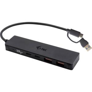 i-tec I-TEC USB-C Metal HUB 2xUSB 3.0 2xUSB-C USB-combi-hub Zwart