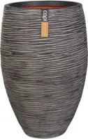 Capi nature elegant deluxe rib nl kunststof bloempot 56x85 cm antraciet