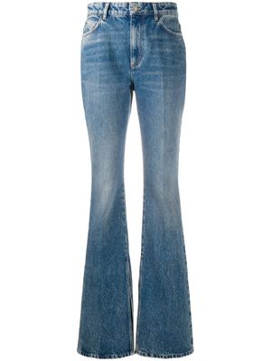 The Attico jean évasé à taille haute - Bleu