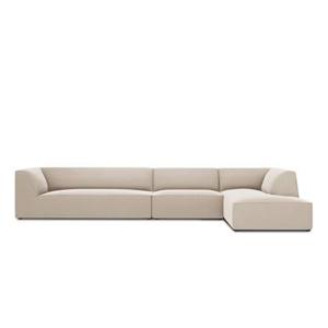 Windsor & Co Sao Hoekbank met Chaise Longue Rechts - 5-zits - Velvet - Beige