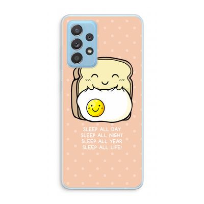 Sleep All Day: Samsung Galaxy A73 Transparant Hoesje