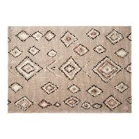 Berber Hoogpolig Vloerkleed Ikat Grijs|Beige