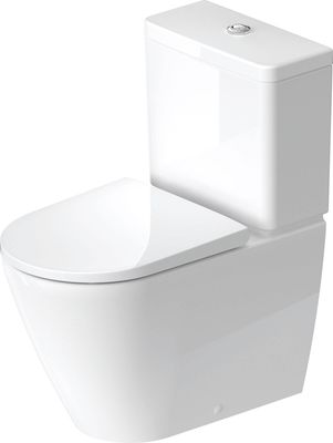 Duravit D-Neo staand toilet voor stortbak en antibacteriële laag 37x65x40cm Wit
