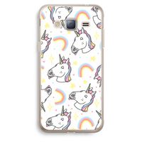 Rainbow Unicorn: Samsung Galaxy J3 (2016) Transparant Hoesje