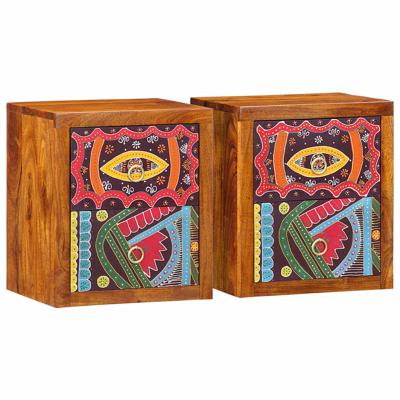 Nachtkastje 2 pcs Bruin 35 x 30 x 40 cm Massief acaciahout