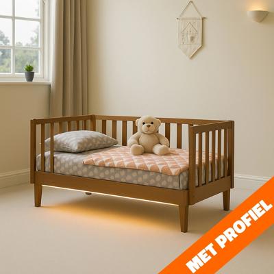 Bedverlichting 1 zijde complete set 1 meter led strip warm wit met bewegingssensor en hoekprofiel