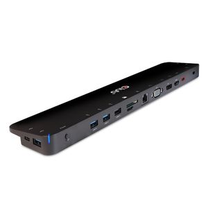 CLUB3D UNIVERSEEL USB Gen1 Type-C Triple Display Dynamic PD Charging Dock met 65 Watt PS ( VGA, HDMI, DP, ETHERNET)