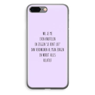 Relatief: iPhone 8 Plus Transparant Hoesje