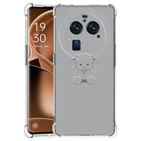 OPPO Find X6 Pro Stevig Bumper Hoesje Grijs Baby Olifant