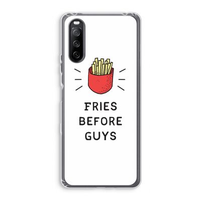 Fries before guys: Sony Xperia 10 III Transparant Hoesje