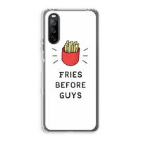Fries before guys: Sony Xperia 10 III Transparant Hoesje