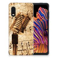 Samsung Xcover Pro | Siliconen hoesje | met foto Bladmuziek