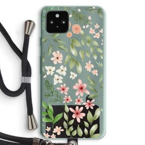 Botanical sweet flower heaven: Pixel 5a 5G Transparant Hoesje met koord