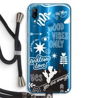 Good vibes: Huawei P20 Lite Transparant Hoesje met koord