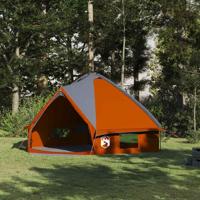 Teepee Tent met dak Grijs en Oranje 490 x 410 x 210 cm