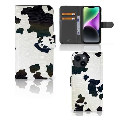 iPhone 15 | Telefoonhoesje | Met pasjeshouder | Koeienvlekken