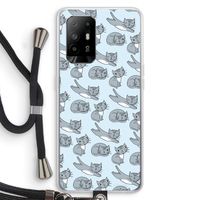 Poezen: Oppo A94 5G Transparant Hoesje met koord