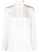 Alexander McQueen chemise à volants - Blanc