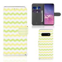 Samsung Galaxy S10 Plus | Telefoon Hoesje | Waves Yellow Samsung Galaxy S10 Plus | Telefoon Hoesje | Waves Yellow
