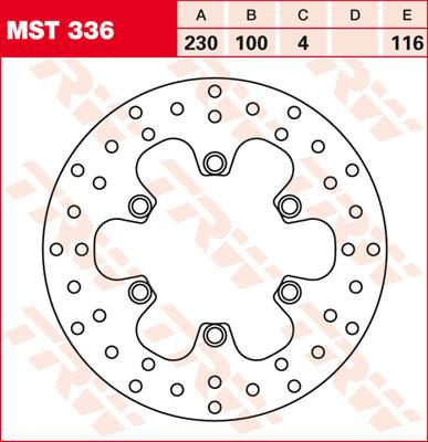 TRW Remschijf, remschijven voor de moto, MST336