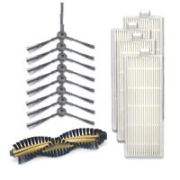 XI217 4 paar K614 kant borstels + 4 stuks I207 filters + hoofdborstel I202 set voor ILIFE A4