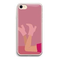 Pink boots: iPhone 7 Transparant Hoesje