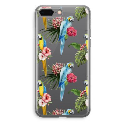 Kleurrijke papegaaien: iPhone 8 Plus Transparant Hoesje