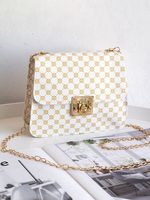 Dames Elegant Geometrisch Afdrukken Metaal Keten Schouder Tas Crossbody Tas - thumbnail