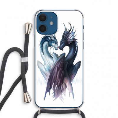 Yin Yang Dragons: iPhone 12 mini Transparant Hoesje met koord