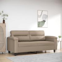 Tweezitsbank 140 cm microvezelstof taupe